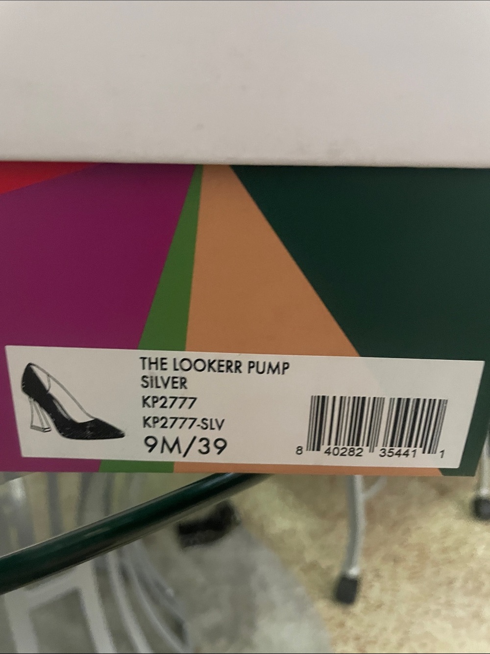 VERY HTF Katy Perry Collections Silver Embellished Pointed Toe Pumps size 9.5 - Picture 8 of 8